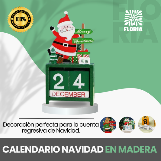 Calendario navidad en madera decoracion